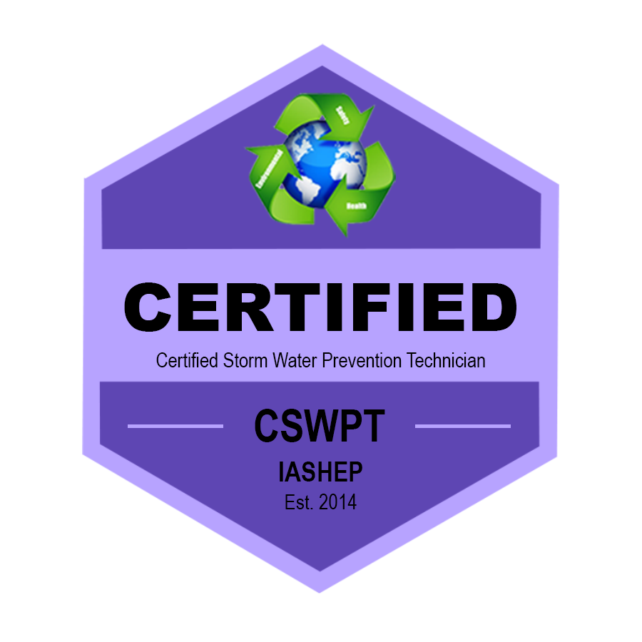 Certified Storm Water Prevention Technician (CSWPT) badge
